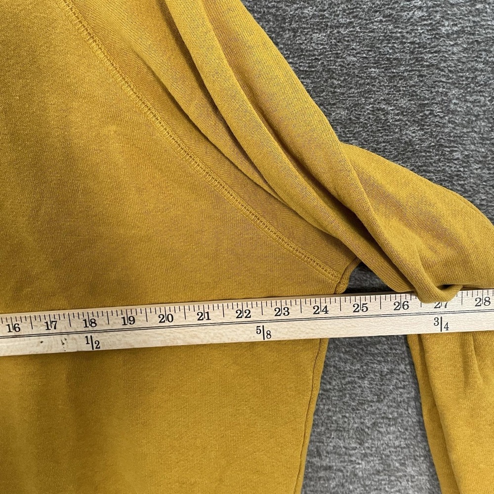 Jungmaven Sweatshirt Mens Large Yellow Bonfire Hemp Cotton Crewneck Made USA - Picture 3 of 8